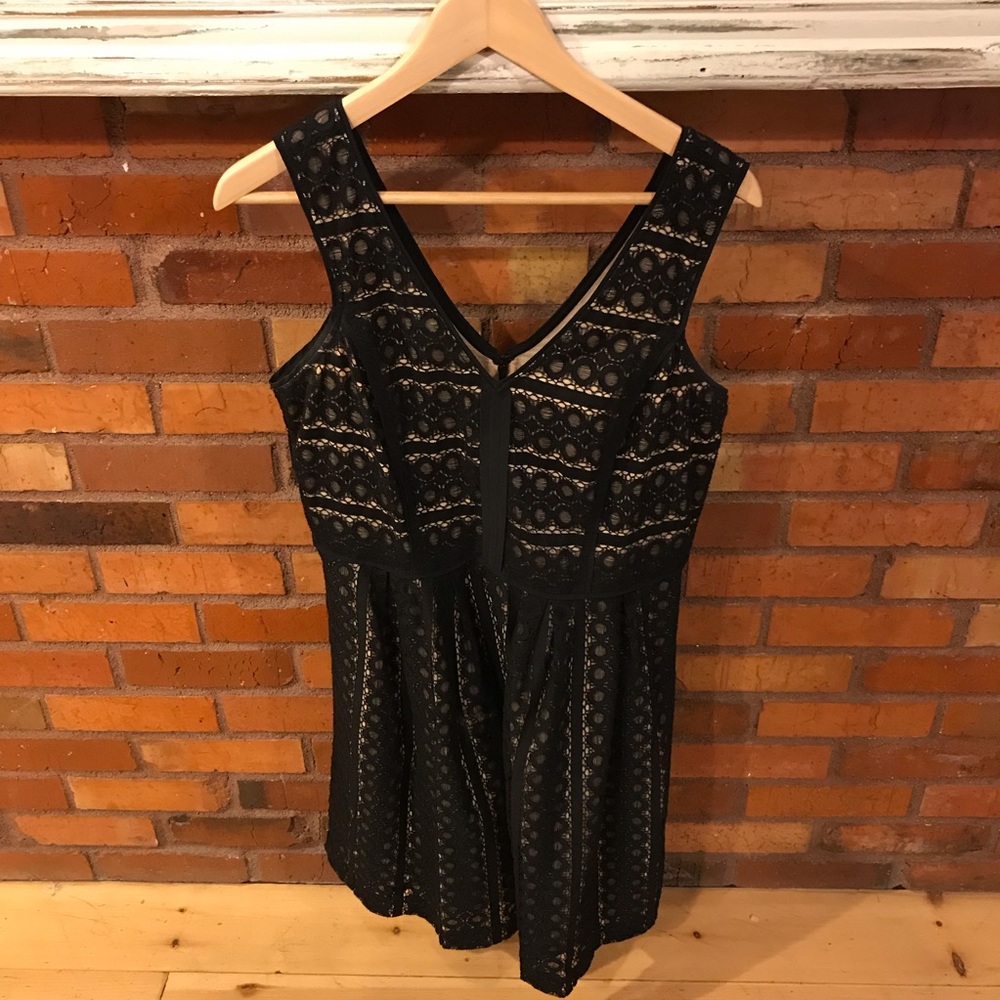Loft Black and Nude Cocktail Dress
